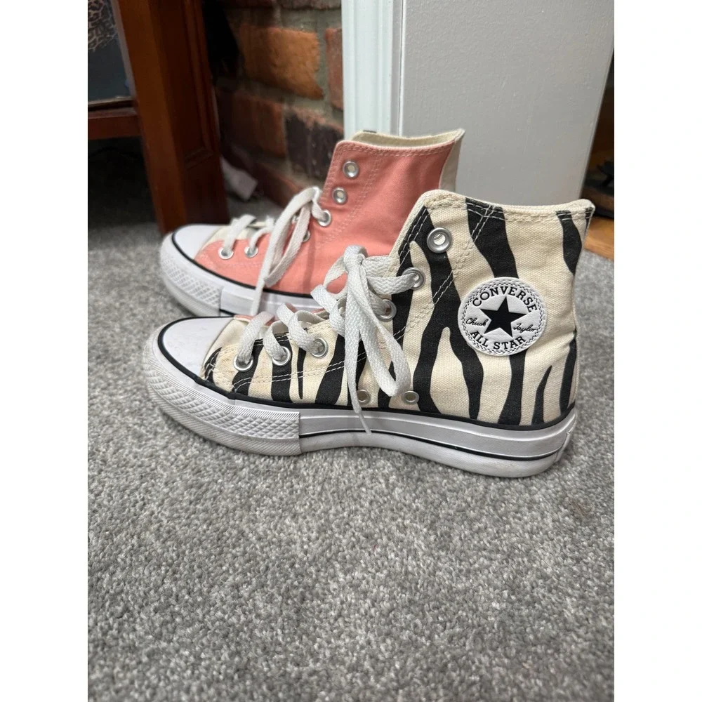 Converse Chuck Taylor Zebra Pink High Top Sneakers 171209C Womens 5.5 Mens 3.5